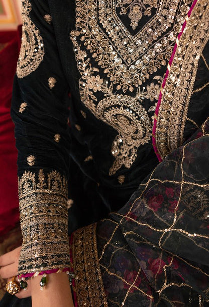 Adans Libas | Velvet 25 | 7527 V - is Black dress from Adans Libas - Ladies Clothes - Maria Faisal