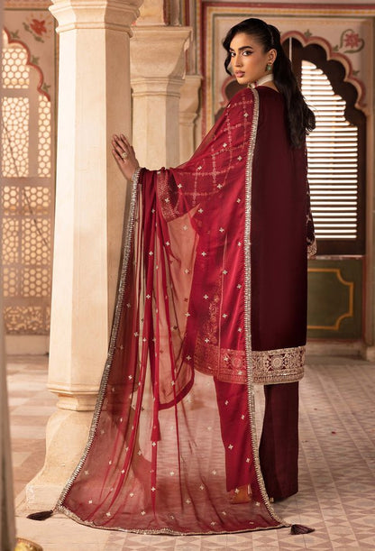 Adans Libas | Velvet 25 | 7528 V - is Maroon dress from Adans Libas - Ladies Clothes - Maria Faisal