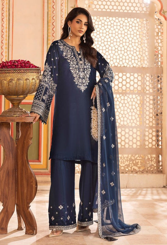 Adans Libas | Velvet 25 | 7529 V - is Blue dress from Adans Libas - Ladies Clothes - Maria Faisal