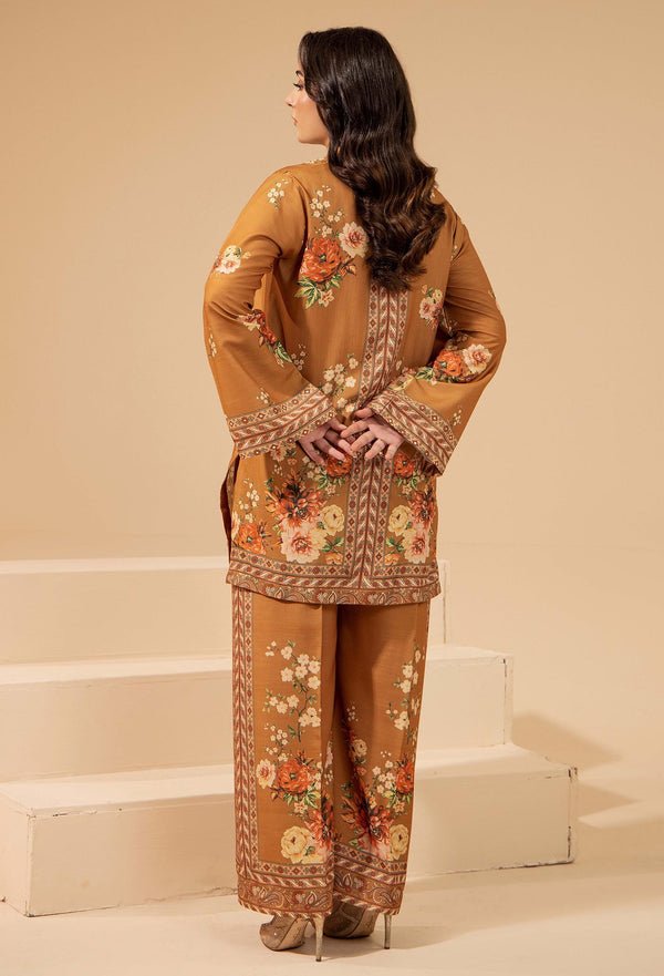 Adans Libas | Winter Slub 25 | SLUB 7562 - is Mustard dress from Adans Libas - Ladies Clothes - Maria Faisal