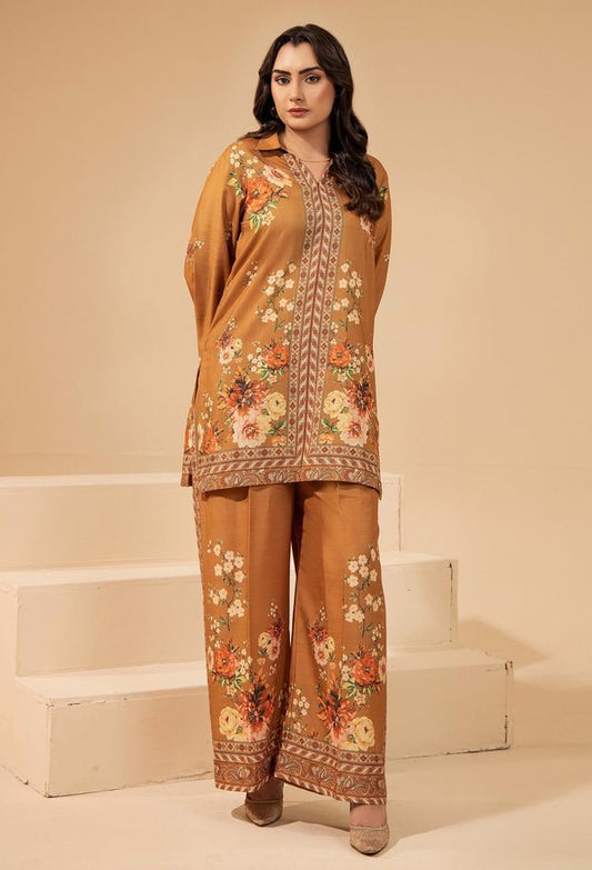 Adans Libas | Winter Slub 25 | SLUB 7562 - is Mustard dress from Adans Libas - Ladies Clothes - Maria Faisal