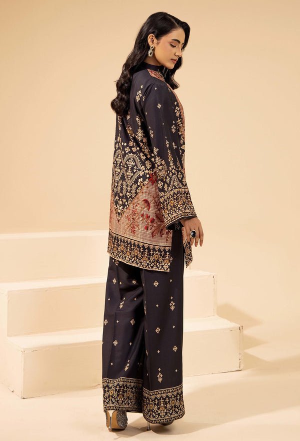 Adans Libas | Winter Slub 25 | SLUB 7563 - is Black dress from Adans Libas - Ladies Clothes - Maria Faisal