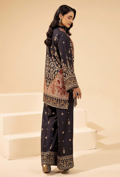 Adans Libas | Winter Slub 25 | SLUB 7563 - is Black dress from Adans Libas - Ladies Clothes - Maria Faisal