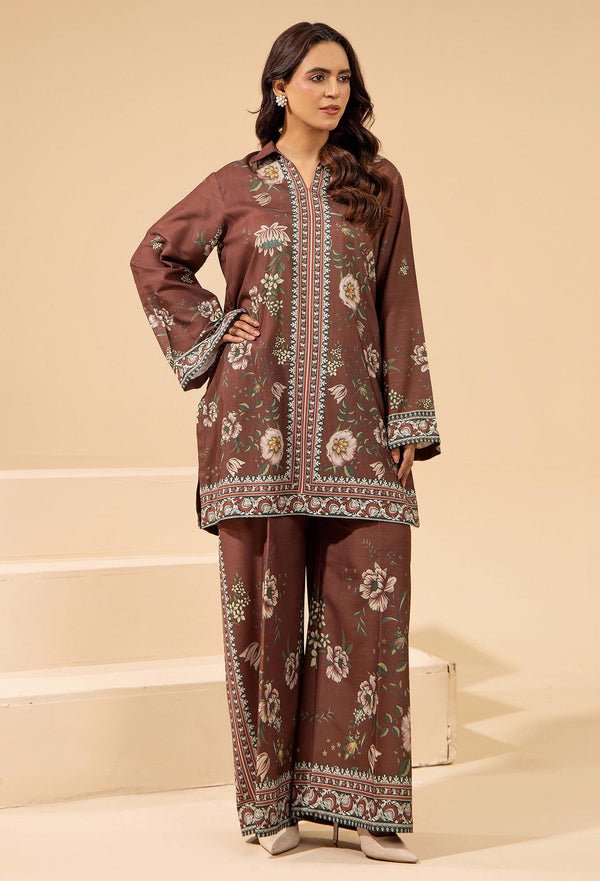 Adans Libas | Winter Slub 25 | SLUB 7564 - is Brown dress from Adans Libas - Ladies Clothes - Maria Faisal
