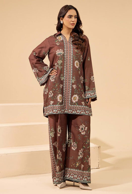 Adans Libas | Winter Slub 25 | SLUB 7564 - is Brown dress from Adans Libas - Ladies Clothes - Maria Faisal