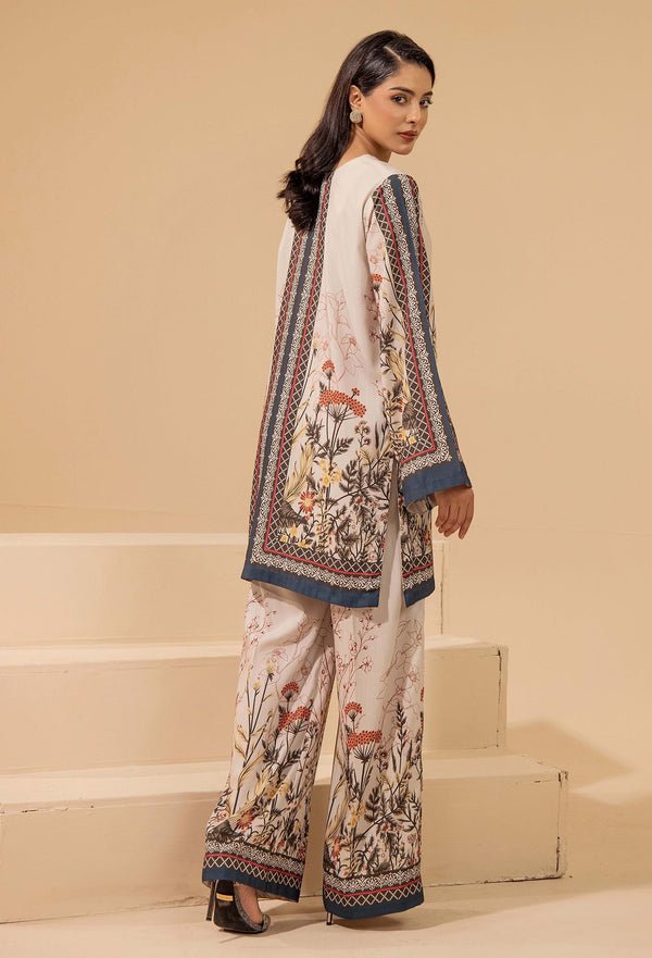 Adans Libas | Winter Slub 25 | SLUB 7566 - is Ivory dress from Adans Libas - Ladies Clothes - Maria Faisal