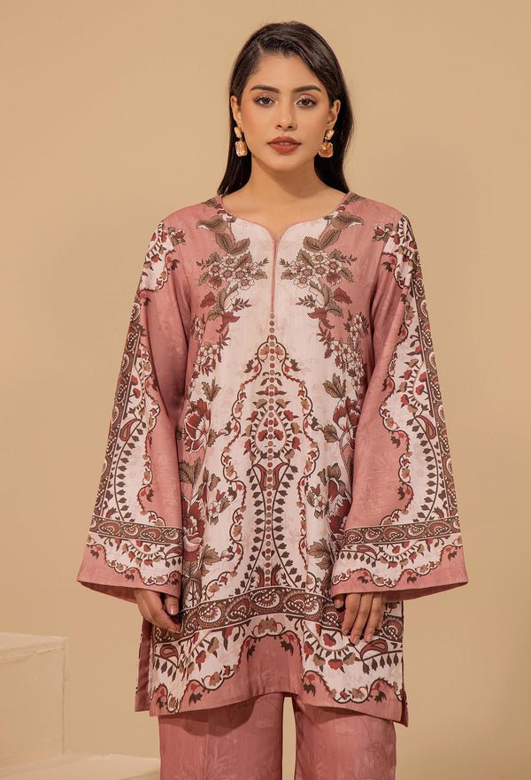 Adans Libas | Winter Slub 25 | SLUB 7571 - is Pink dress from Adans Libas - Ladies Clothes - Maria Faisal