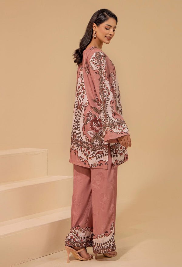 Adans Libas | Winter Slub 25 | SLUB 7571 - is Pink dress from Adans Libas - Ladies Clothes - Maria Faisal