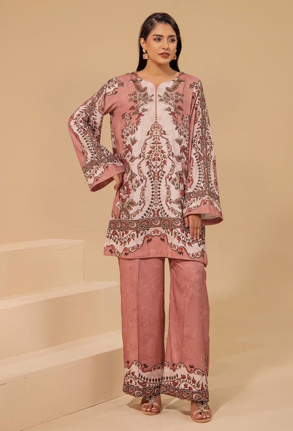 Adans Libas | Winter Slub 25 | SLUB 7571 - is Pink dress from Adans Libas - Ladies Clothes - Maria Faisal