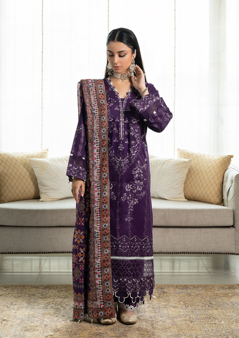 Aik Atelier | Samah Lawn 24 | LOOK 03 - Designer Dress - Maria Faisal