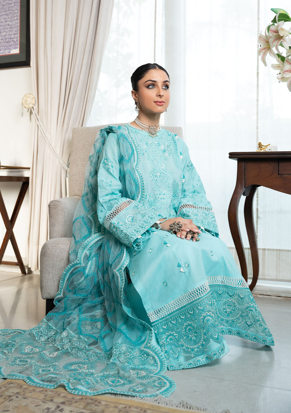 Aik Atelier | Samah Lawn 24 | LOOK 05 - Designer Dress - Maria Faisal