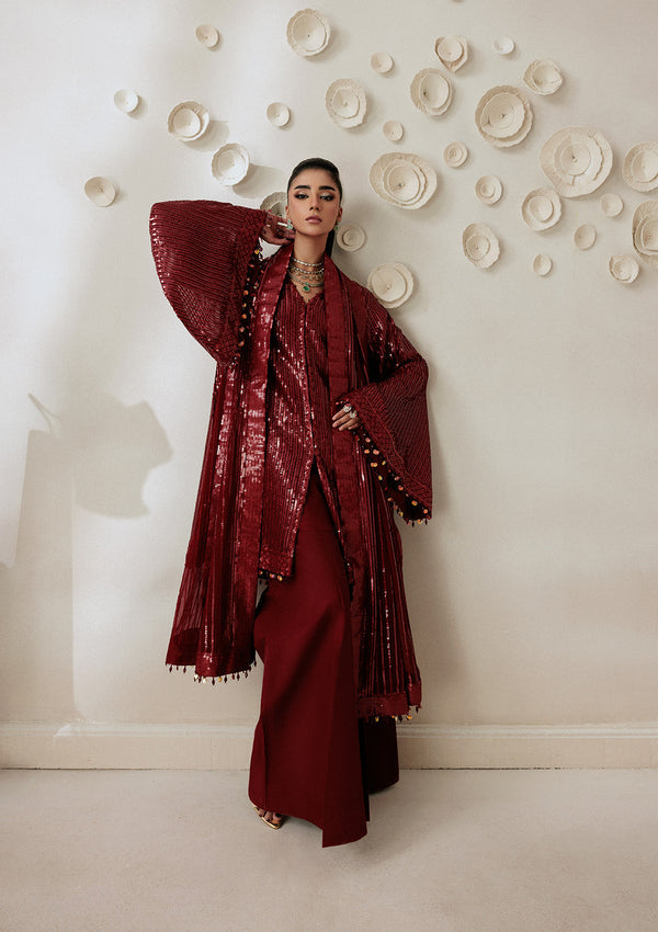 Aik Atelier | Aik Sham 26 | VOL. 1 - LOOK 08 - Formal Dress - available at Maria Faisal in UK and USA.