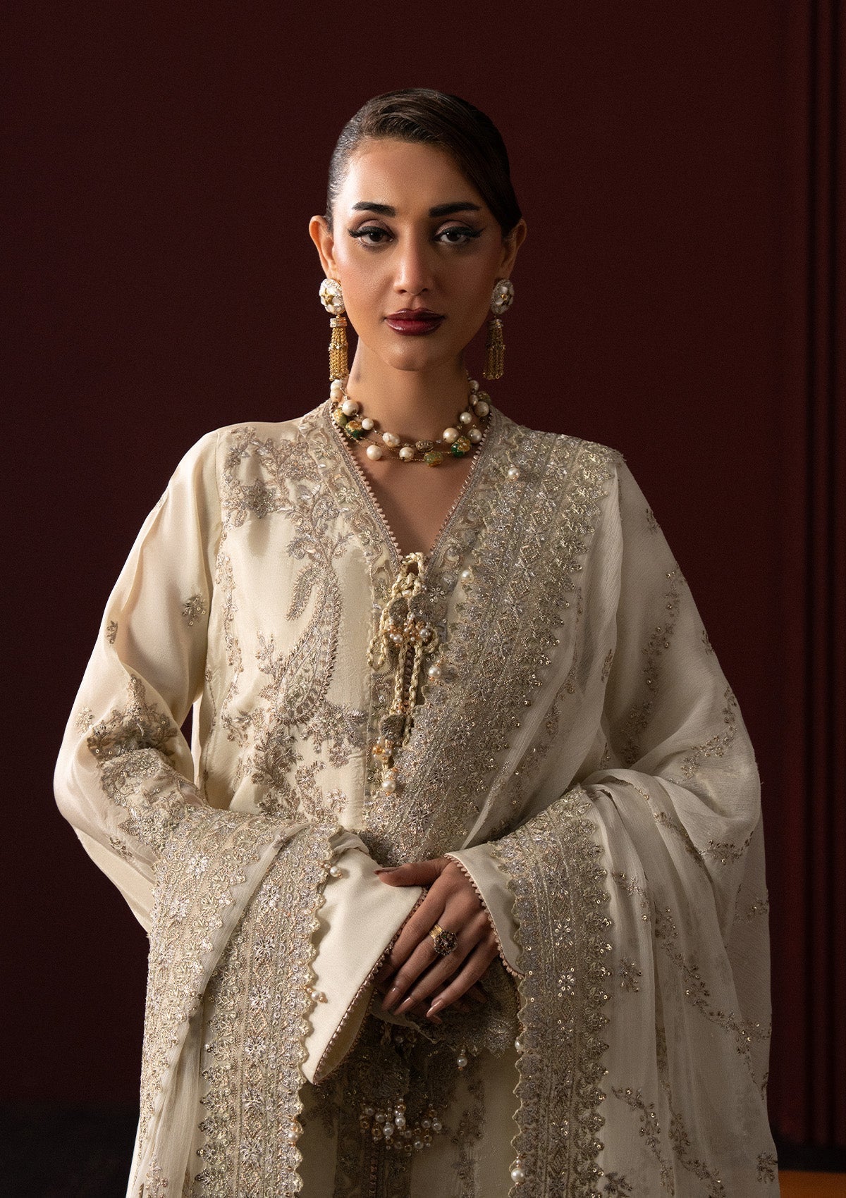 Aik Atelier | Lady Aik 25 | LOOK 01 - Formal Dress - available at Maria Faisal in UK and USA.