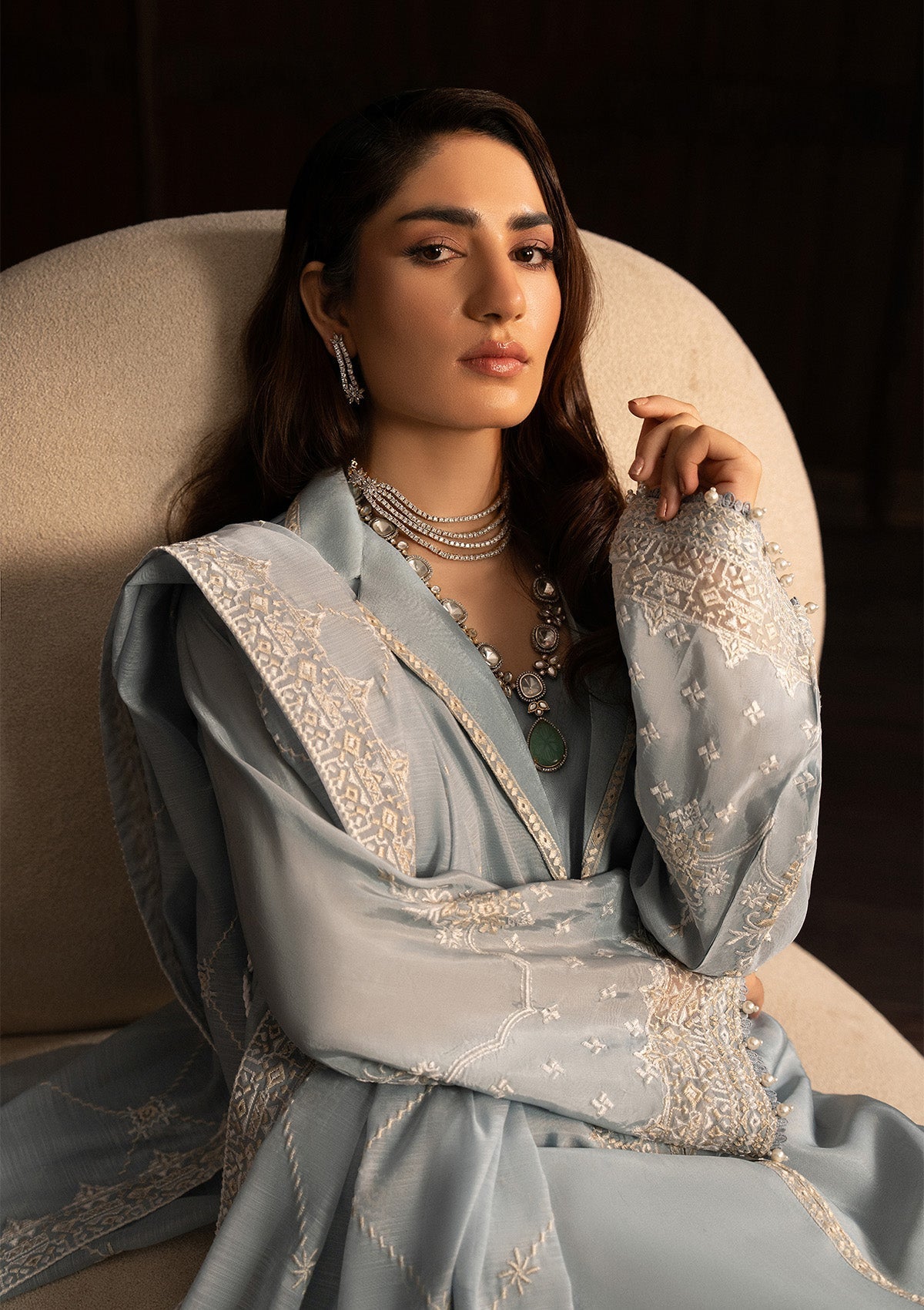 Aik Atelier | Lady Aik 25 | LOOK 05 - Formal Dress - available at Maria Faisal in UK and USA.