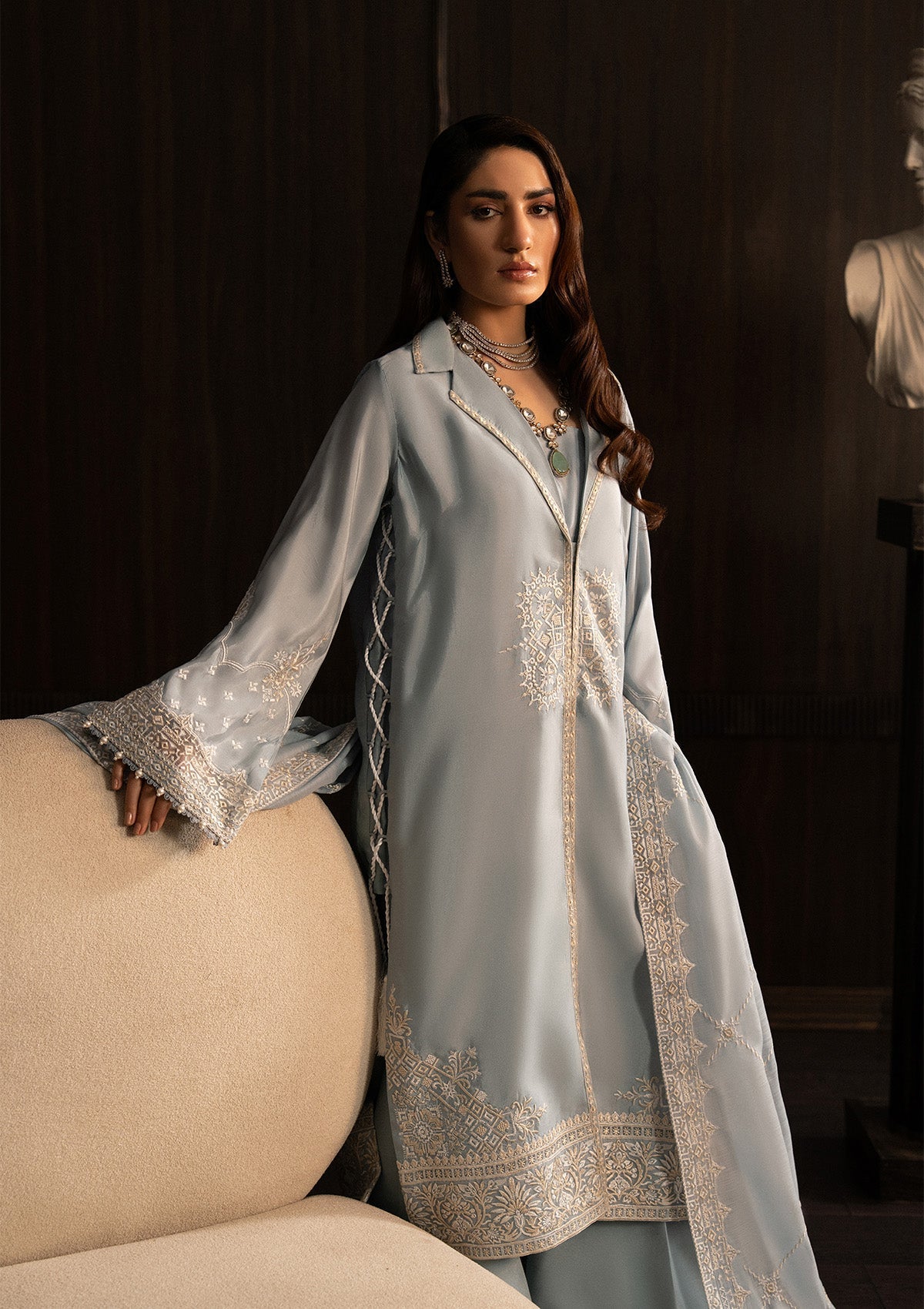 Aik Atelier | Lady Aik 25 | LOOK 05 - Formal Dress - available at Maria Faisal in UK and USA.