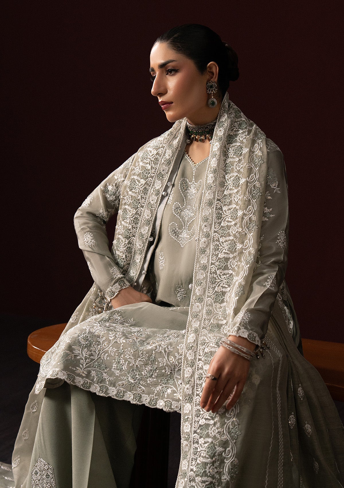 Aik Atelier | Lady Aik 25 | LOOK 06 - Formal Dress - available at Maria Faisal in UK and USA.