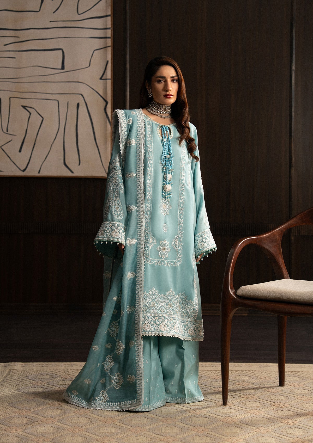 Aik Atelier | Lady Aik 25 | LOOK 08 - Formal Dress - available at Maria Faisal in UK and USA.