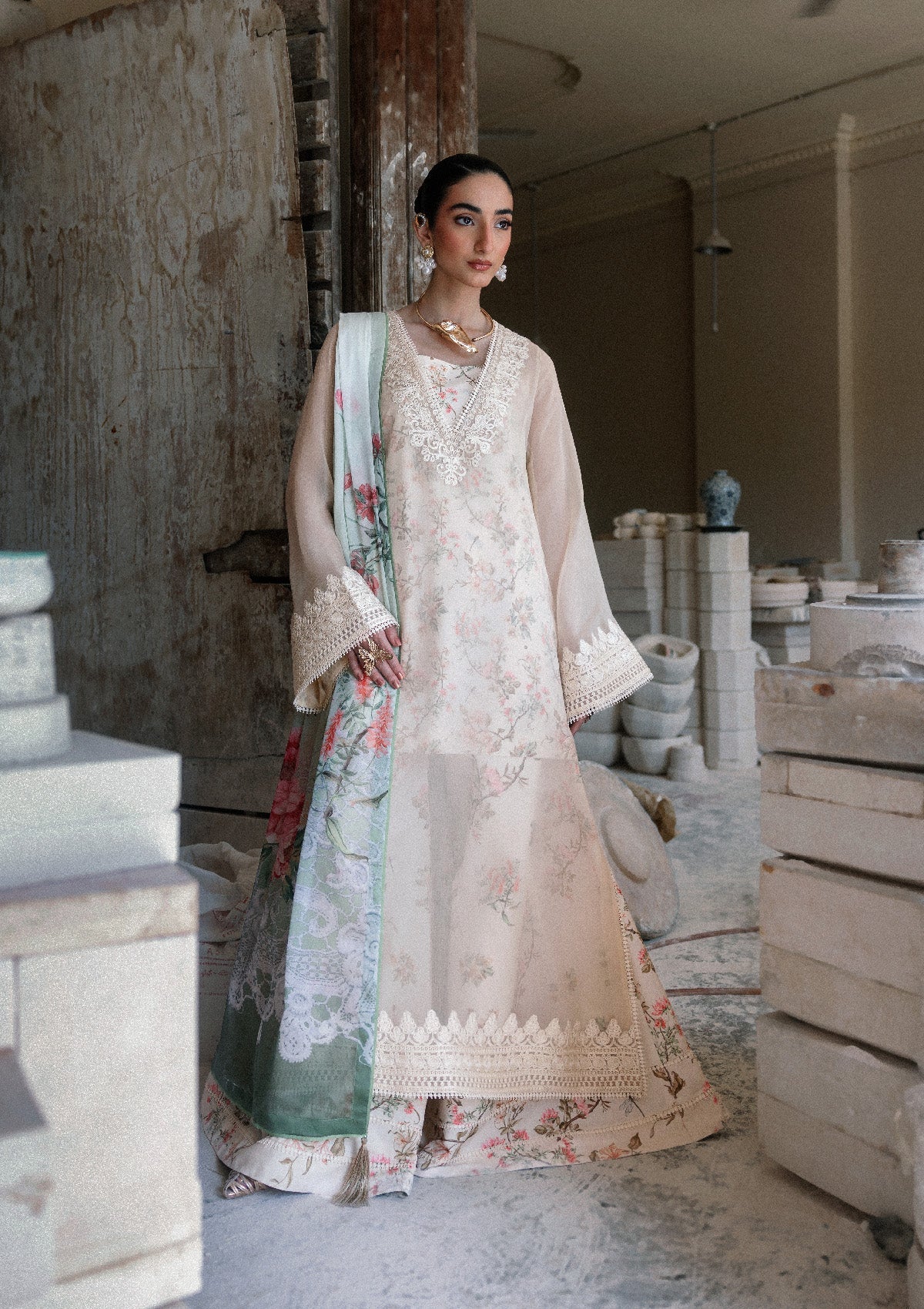 Aik Atelier | lady Aik 26 | Lady Aik - Look B2601 - Luxury Dress - available at Maria Faisal in UK and USA.