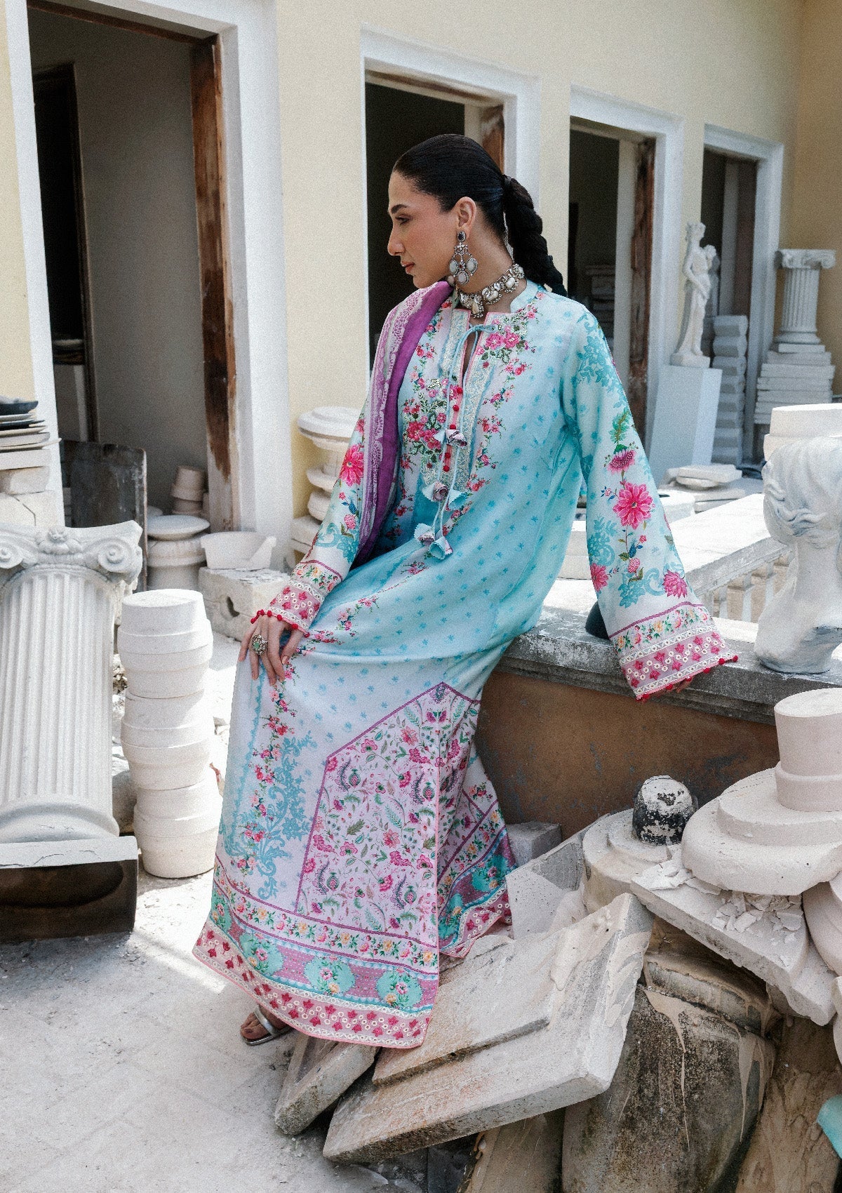 Aik Atelier | lady Aik 26 | Lady Aik - Look B2603 - Luxury Dress - available at Maria Faisal in UK and USA.