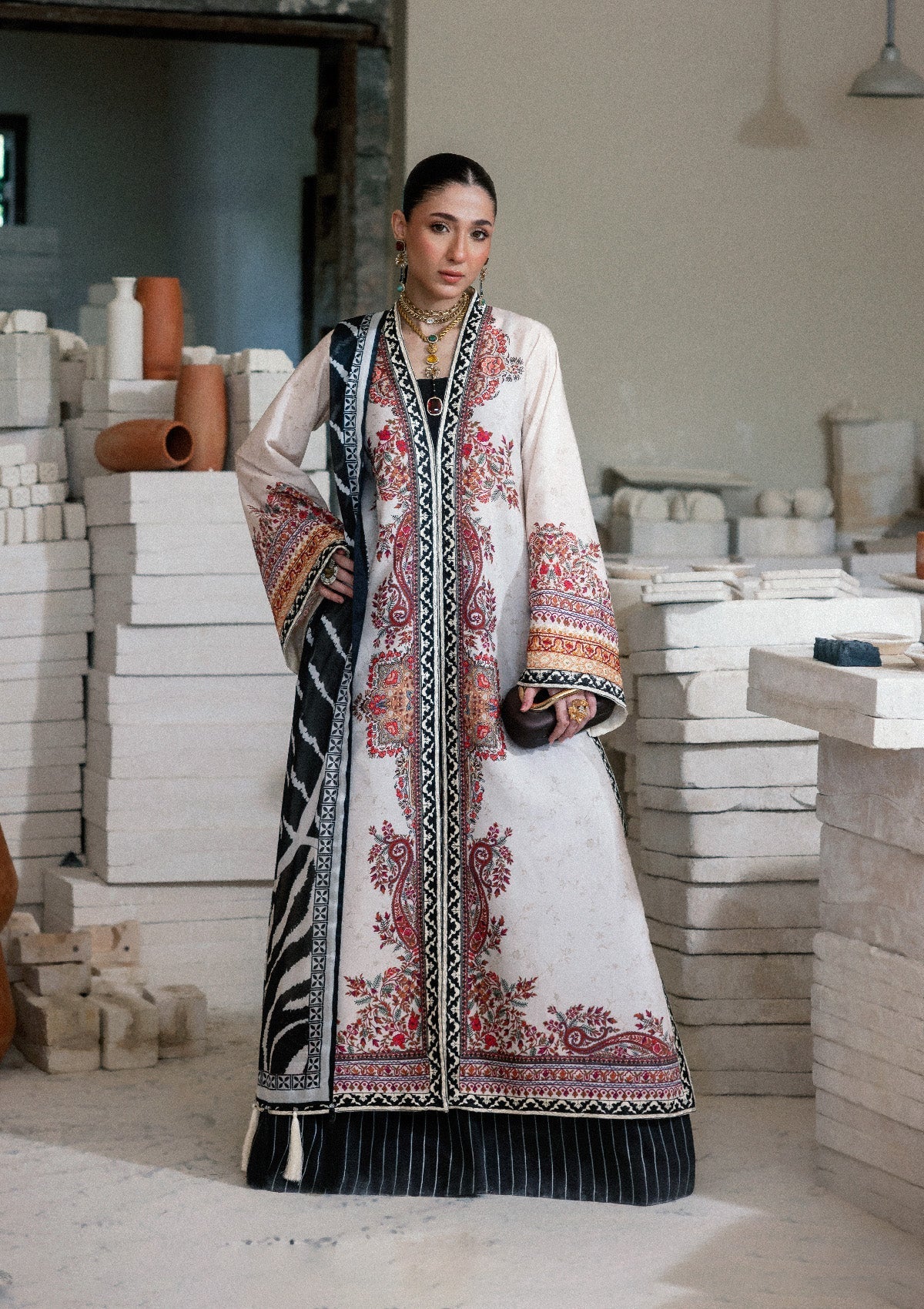 Aik Atelier | lady Aik 26 | Lady Aik - Look B2604 - Luxury Dress - available at Maria Faisal in UK and USA.