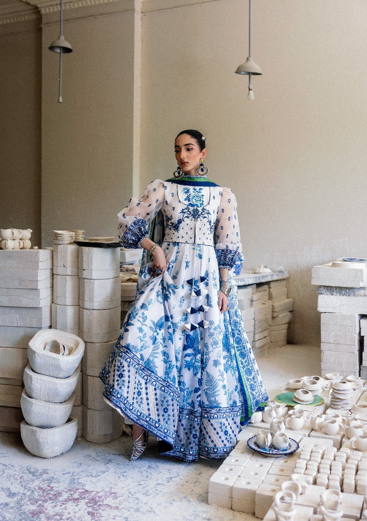 Aik Atelier | lady Aik 26 | Lady Aik - Look B2605 - Luxury Dress - available at Maria Faisal in UK and USA.