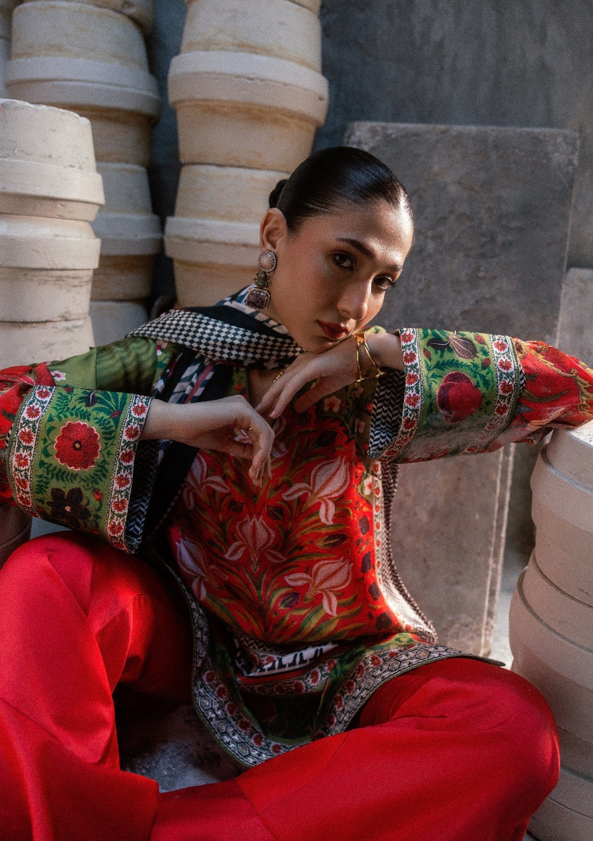 Aik Atelier | lady Aik 26 | Lady Aik - Look B2608 - Luxury Dress - available at Maria Faisal in UK and USA.