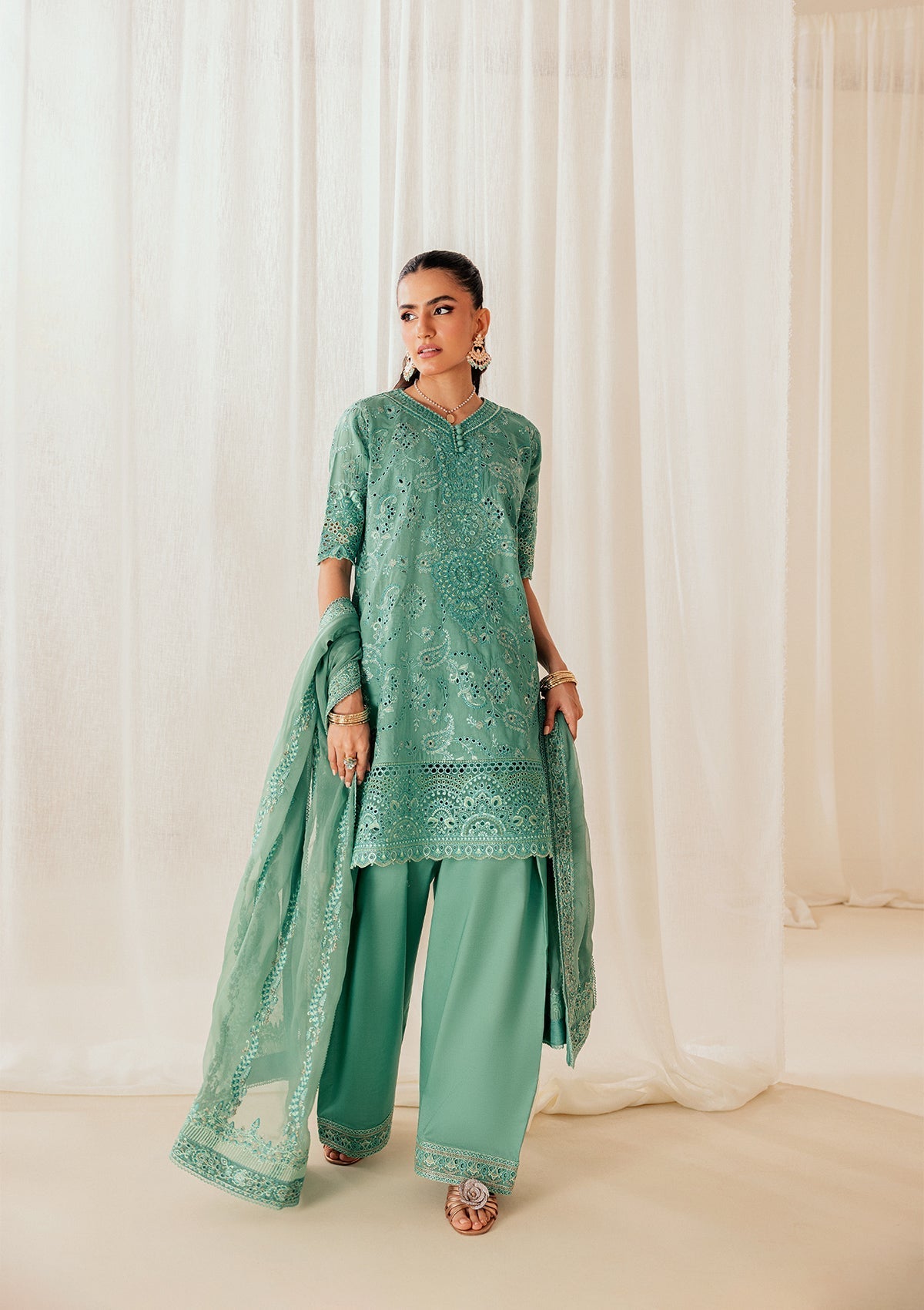 Aik Atelier | Lawn 26 | Look B2603A - Luxury Dress - available at Maria Faisal in UK and USA.