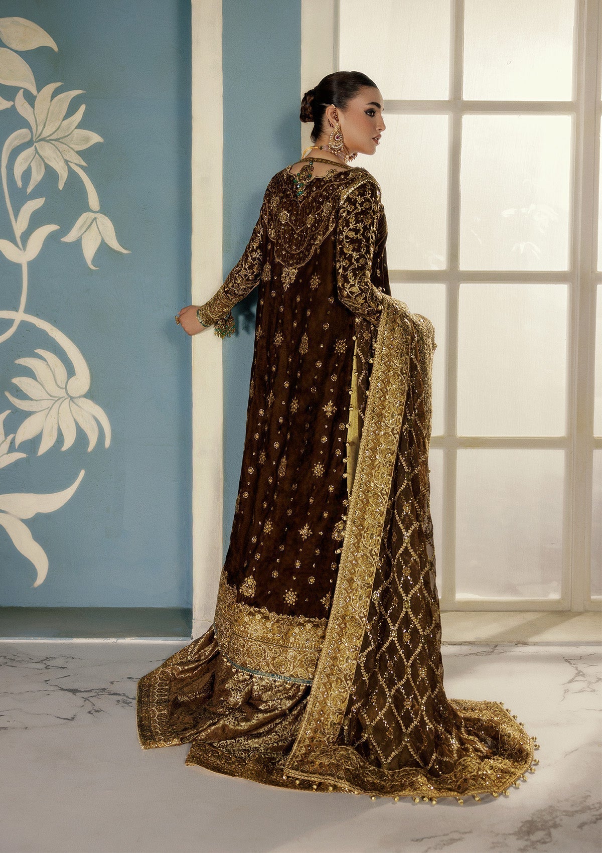 Aik Atelier | Udaipur Velvet 25 | LOOK 01 - Formal Wear - available at Maria Faisal in UK and USA
