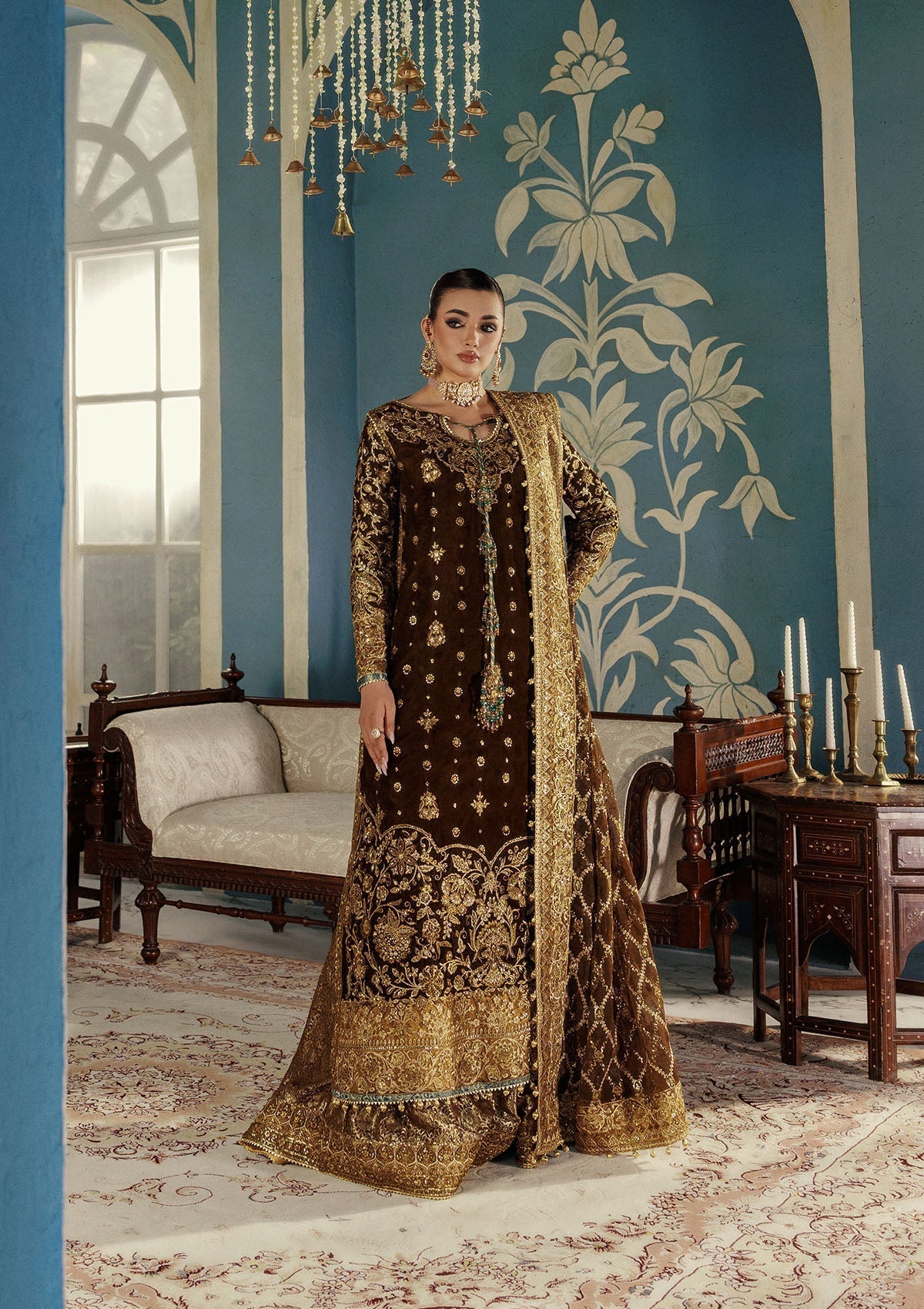 Aik Atelier | Udaipur Velvet 25 | LOOK 01 - Formal Wear - available at Maria Faisal in UK and USA