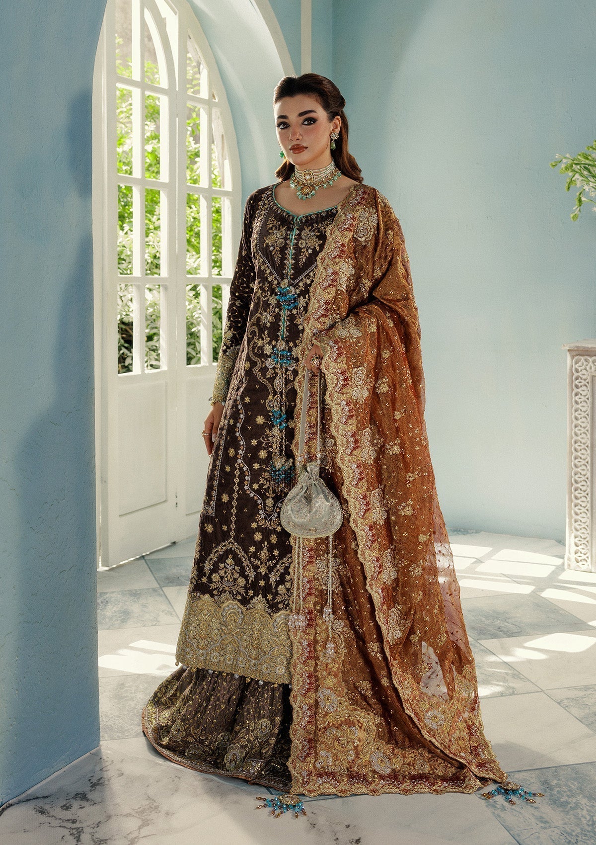Aik Atelier | Udaipur Velvet 25 | LOOK 07 - Formal Wear - available at Maria Faisal in UK and USA