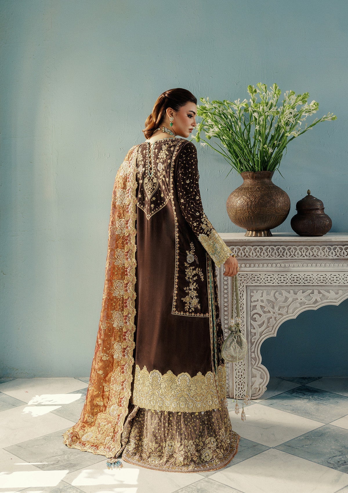 Aik Atelier | Udaipur Velvet 25 | LOOK 07 - Formal Wear - available at Maria Faisal in UK and USA