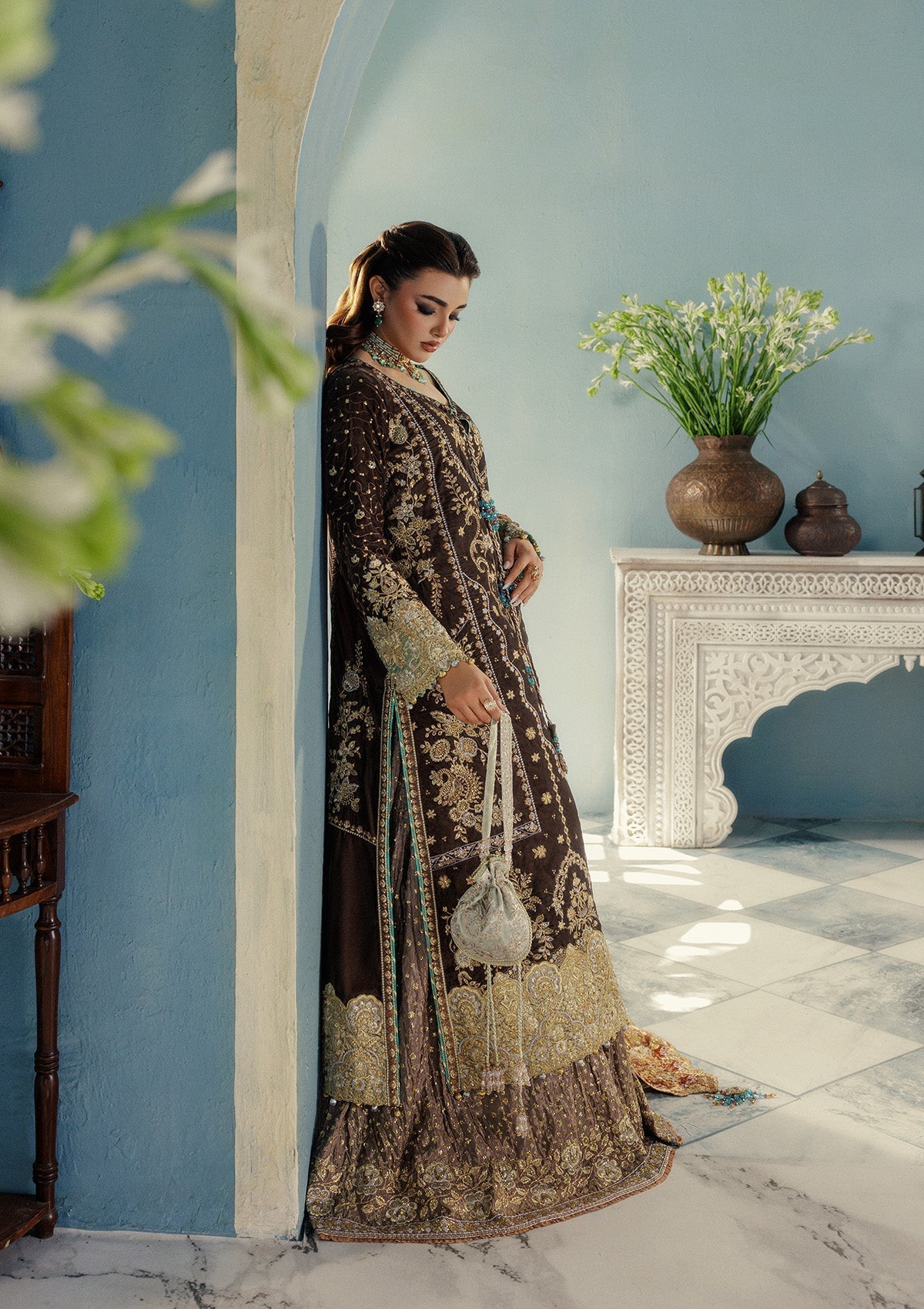 Aik Atelier | Udaipur Velvet 25 | LOOK 07 - Formal Wear - available at Maria Faisal in UK and USA