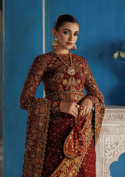 Aik Atelier | Udaipur Velvet 25 | LOOK 09 - Formal Wear - available at Maria Faisal in UK and USA