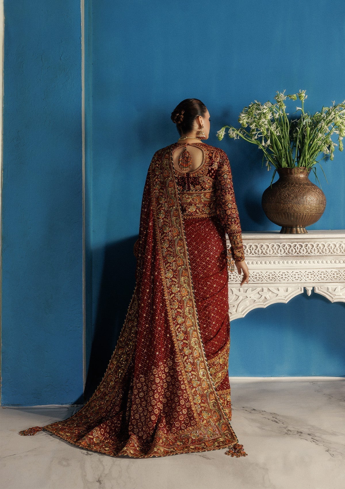 Aik Atelier | Udaipur Velvet 25 | LOOK 09 - Formal Wear - available at Maria Faisal in UK and USA