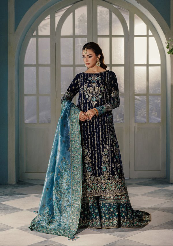 Aik Atelier | Udaipur Velvet 25 | LOOK 10 - Formal Wear - available at Maria Faisal in UK and USA