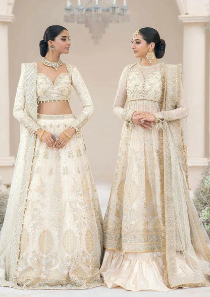 Aik Atelier Wedding Festive 23 LOOK 05 – Off White Designer Dress with intricate embroidery and embellishments. Shop elegant Wedding dress at Maria Faisal.