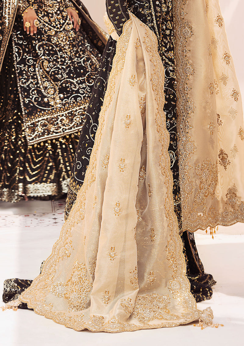 Aik Atelier | LIGHT GOLD TISSUE SHAWL - Designer Dress with Intricate embroidery and embellishments. Shop elegent wedding dress at Maria Faisal.