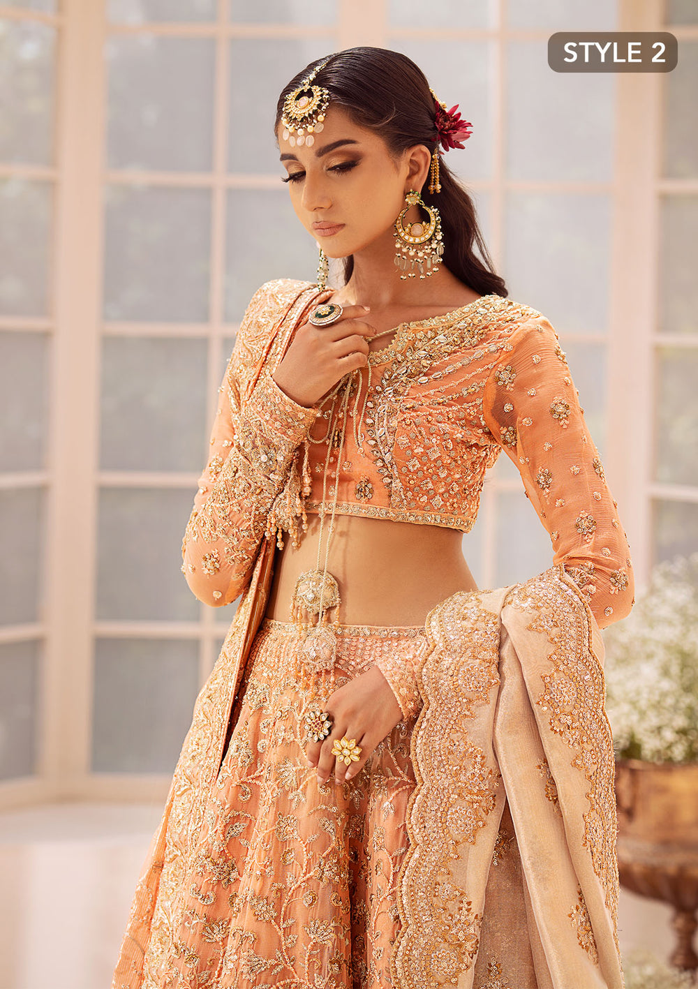 Aik Atelier | Wedding Festive 24 | LOOK 06 - Designer Dress with Intricate embroidery and embellishments. Shop elegent wedding dress at Maria Faisal.