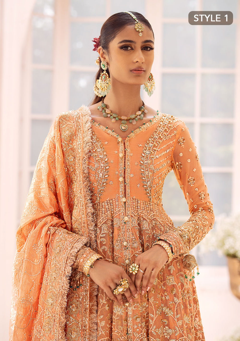 Aik Atelier | Wedding Festive 24 | LOOK 06 - Designer Dress with Intricate embroidery and embellishments. Shop elegent wedding dress at Maria Faisal.