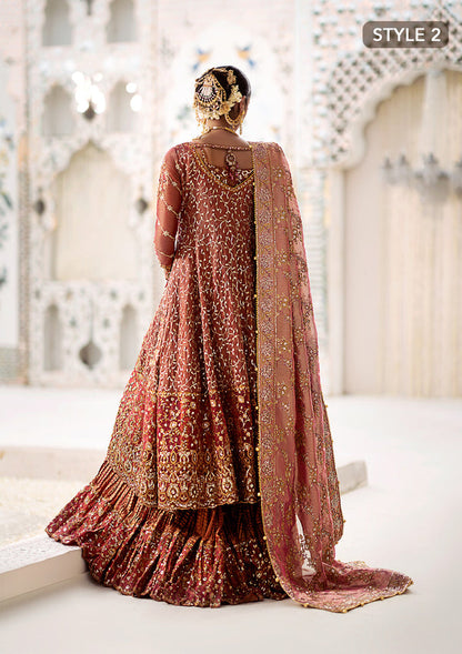 Aik Atelier Wedding Festive 24 Vol 2 LOOK 08 – Vermilion Pakistani Dress with intricate embroidery and embellishments. Shop elegant Asian dresses at Maria Faisal.