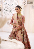Aik Atelier Wedding Festive 24 Vol 2 LOOK 08 – Vermilion Pakistani Dress with intricate embroidery and embellishments. Shop elegant Asian dresses at Maria Faisal.