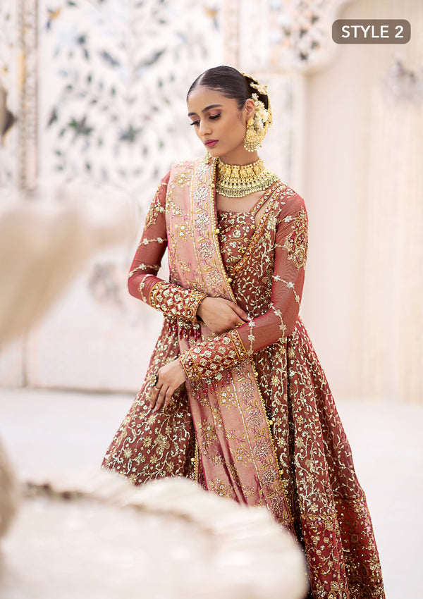 Aik Atelier Wedding Festive 24 Vol 2 LOOK 08 – Vermilion Pakistani Dress with intricate embroidery and embellishments. Shop elegant Asian dresses at Maria Faisal.