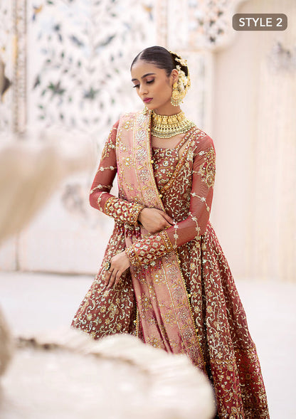 Aik Atelier Wedding Festive 24 Vol 2 LOOK 08 – Vermilion Pakistani Dress with intricate embroidery and embellishments. Shop elegant Asian dresses at Maria Faisal.