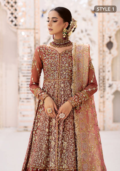 Aik Atelier Wedding Festive 24 Vol 2 LOOK 08 – Vermilion Pakistani Dress with intricate embroidery and embellishments. Shop elegant Asian dresses at Maria Faisal.
