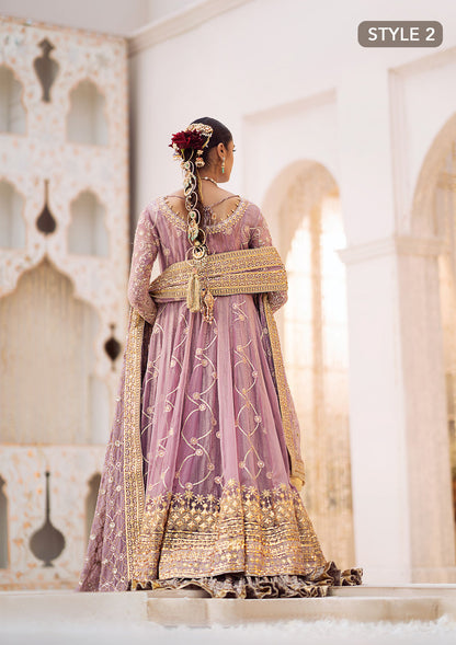 Aik Atelier Wedding Festive 24 Vol 2 LOOK 10– Lilac Pakistani Dress with intricate embroidery and embellishments. Shop elegant Asian dresses at Maria Faisal.