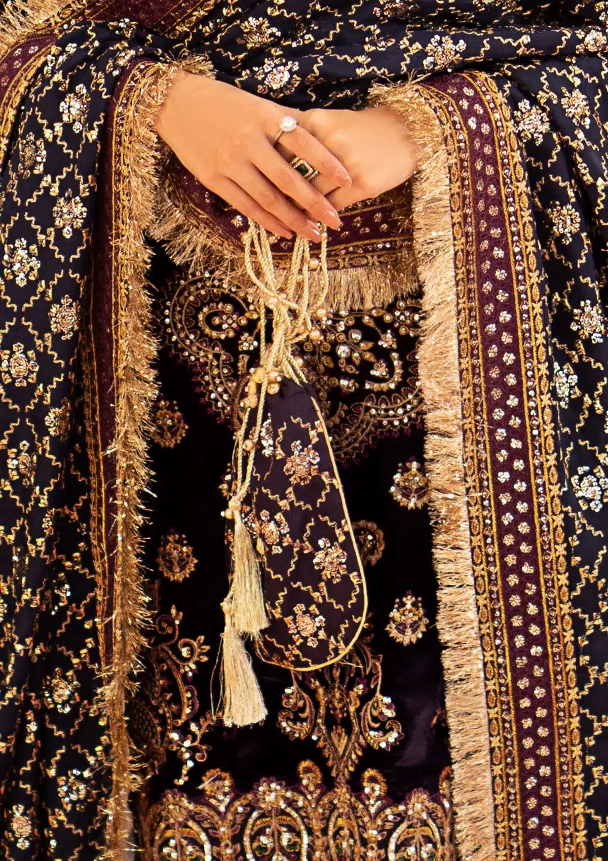 PURPLE SILK POTLI - Waniyas