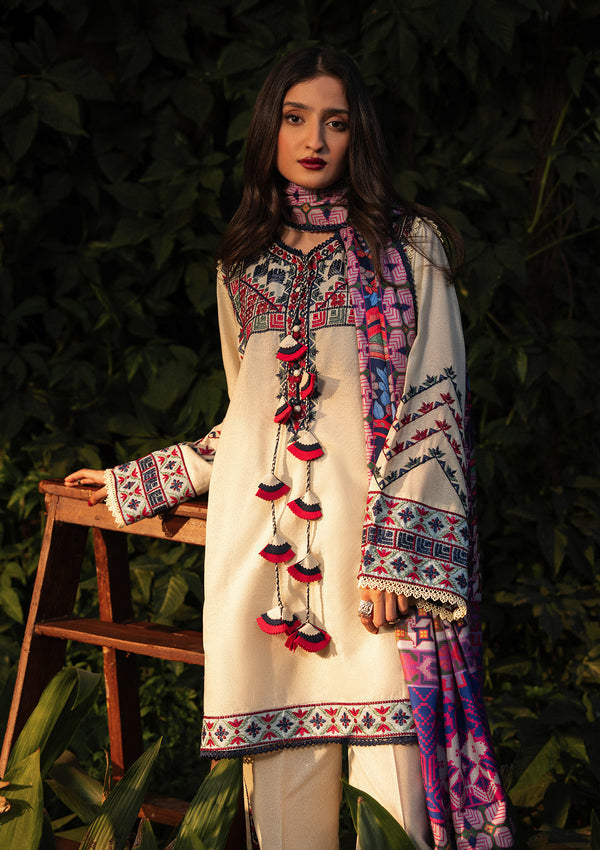 Aik Atelier | Roz Karandi 25 | LOOK 01 - Casual Dress - available at Maria Faisal in UK and USA.