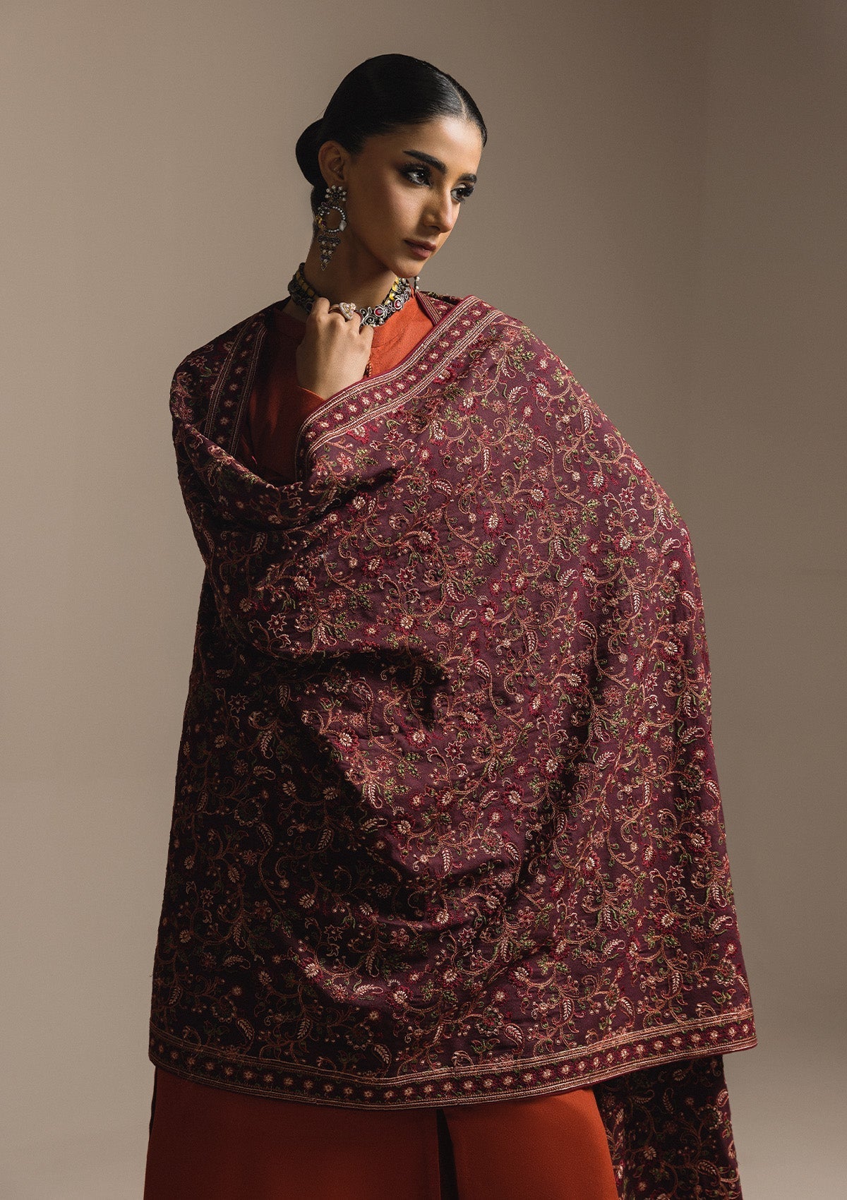 Aik Atelier | Aik Roz Karandi 25 | LOOK 04 - Luxury Dress - available at Maria Faisal in UK and USA.