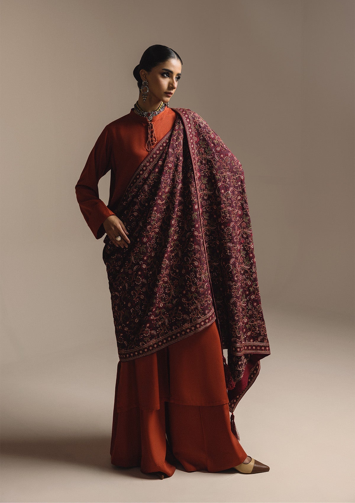 Aik Atelier | Aik Roz Karandi 25 | LOOK 04 - Luxury Dress - available at Maria Faisal in UK and USA.