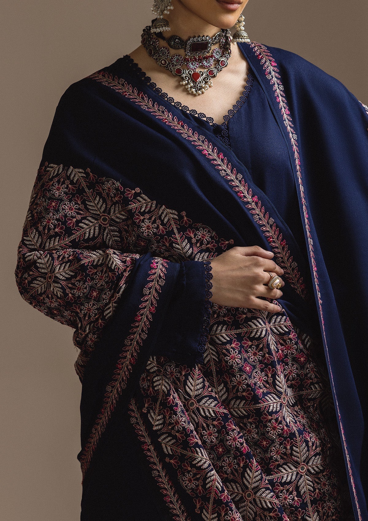 Aik Atelier | Aik Roz Karandi 25 | LOOK 01 - Luxury Dress - available at Maria Faisal in UK and USA.